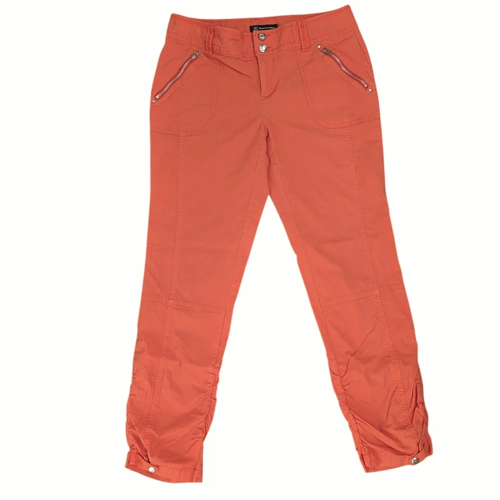 INC International Concepts Vibrant Orange Coral Cropped Pants